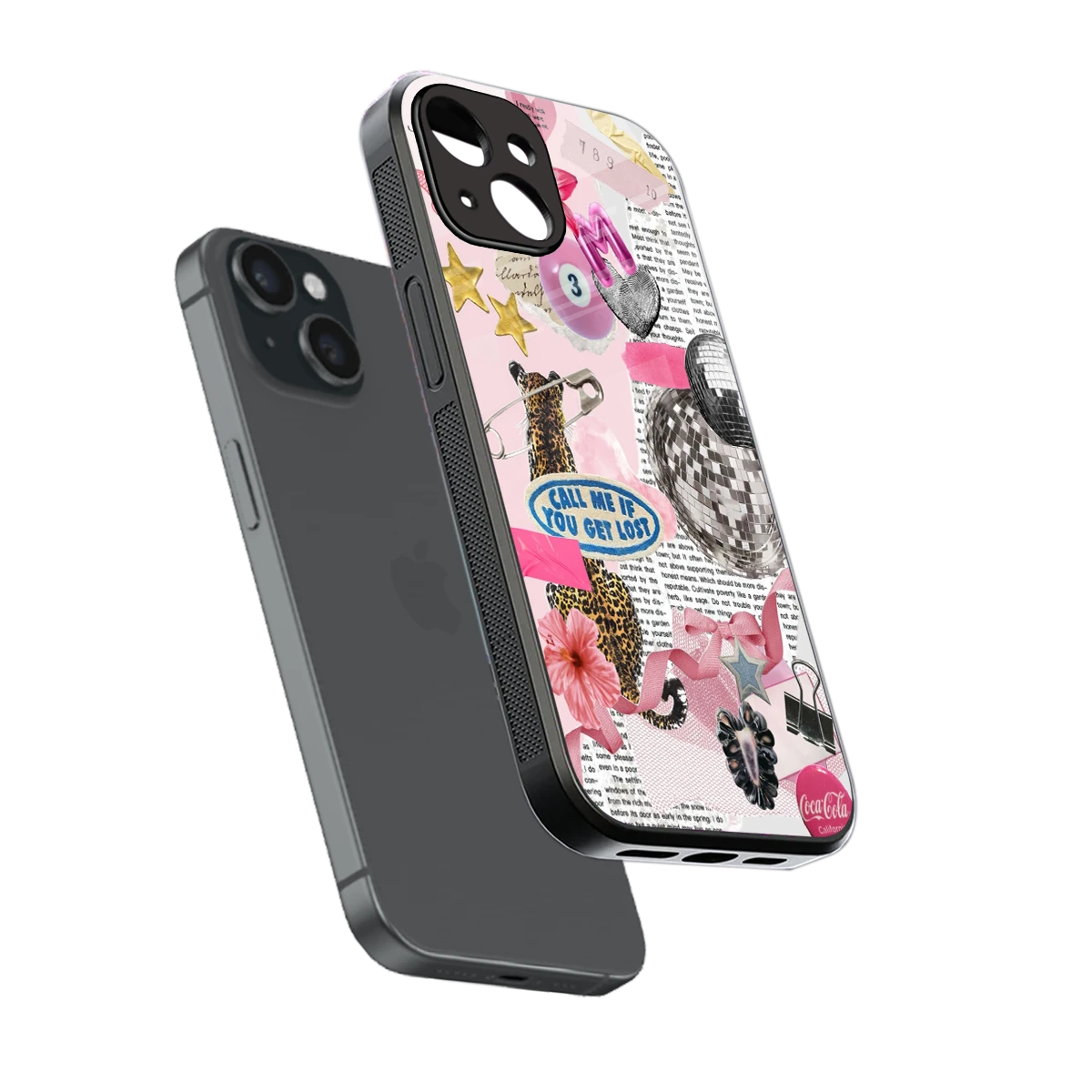 Lost Call sleek iphone 13 cover with tempered glass back and TPU edges