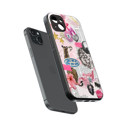 Lost Call sleek iphone 14 plus cover with tempered glass back and TPU edges