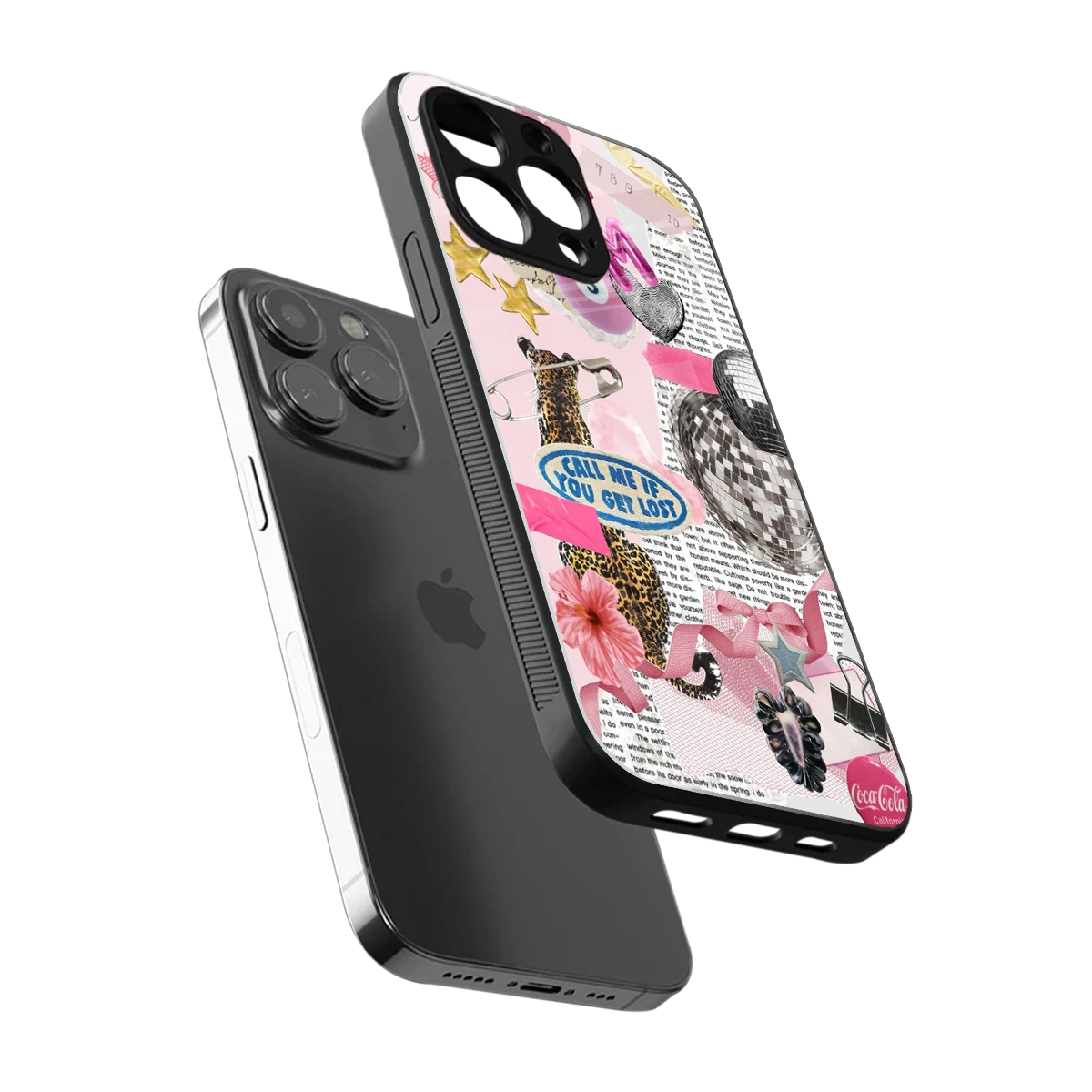 Lost Call sleek iphone 15 pro max cover with tempered glass back and TPU edges