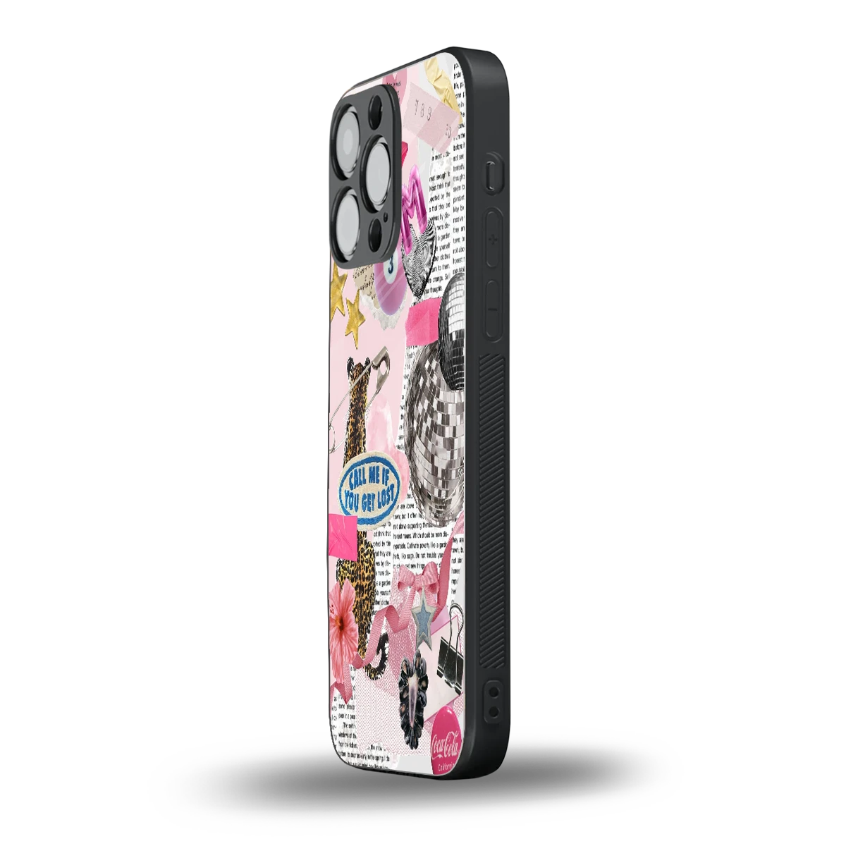 Lost Call iphone 15 pro max mobile cover | shockproof glass phone case