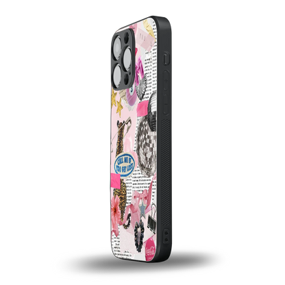 Lost Call iphone 15 pro max mobile cover | shockproof glass phone case