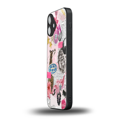 Lost Call iphone 16 plus mobile cover | shockproof glass phone case