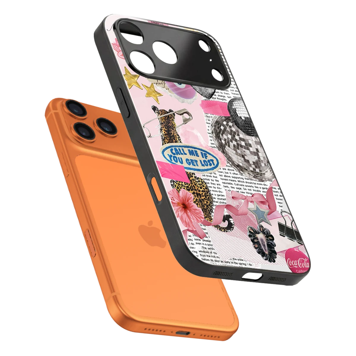 Lost Call sleek iphone 17 pro cover with tempered glass back and TPU edges