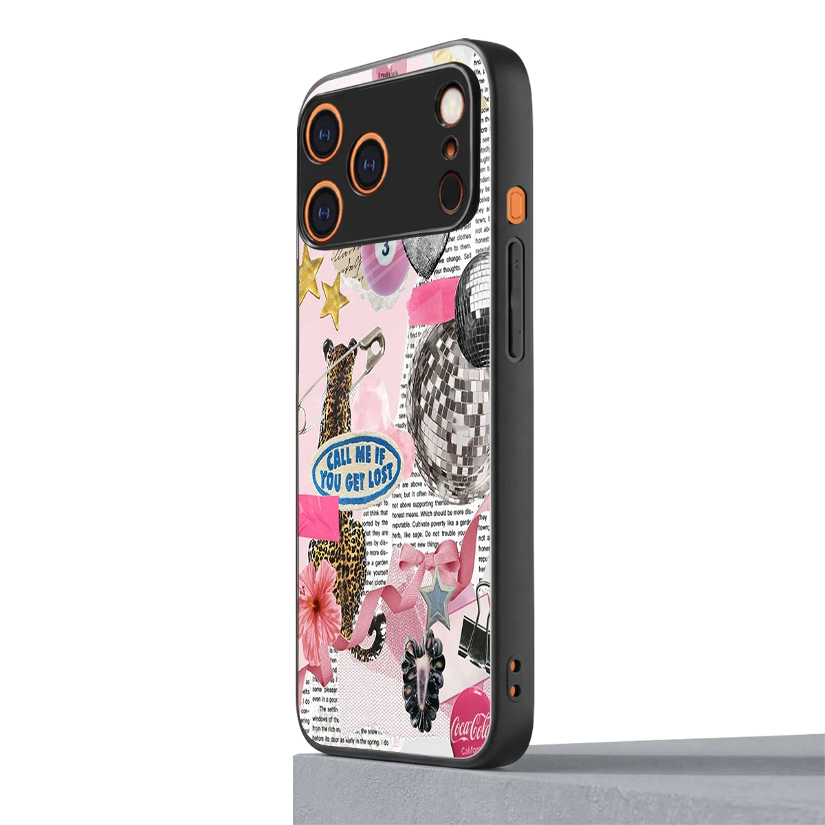 Lost Call iphone 17 pro mobile cover | shockproof glass phone case