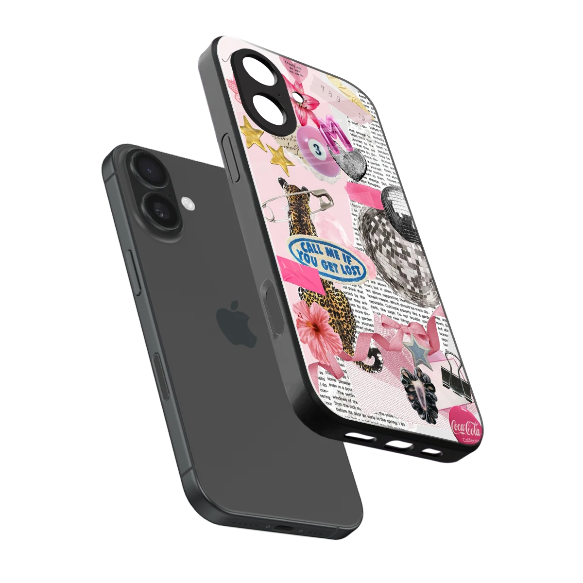Lost Call sleek iphone 17 cover with tempered glass back and TPU edges
