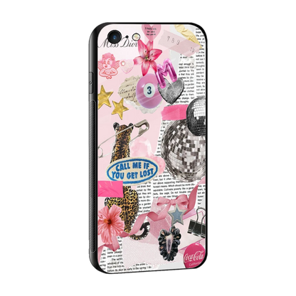 Lost Call sleek iphone 6s plus cover with tempered glass back and TPU edges