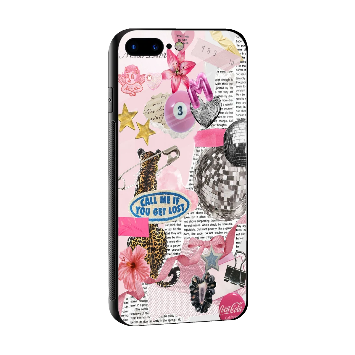 Lost Call sleek iphone 8 plus cover with tempered glass back and TPU edges