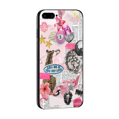 Lost Call sleek iphone 8 plus cover with tempered glass back and TPU edges