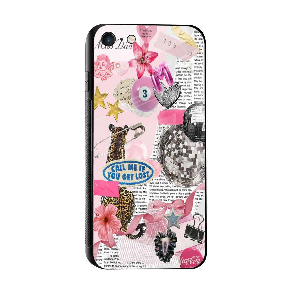 Lost Call sleek iphone 7 cover with tempered glass back and TPU edges