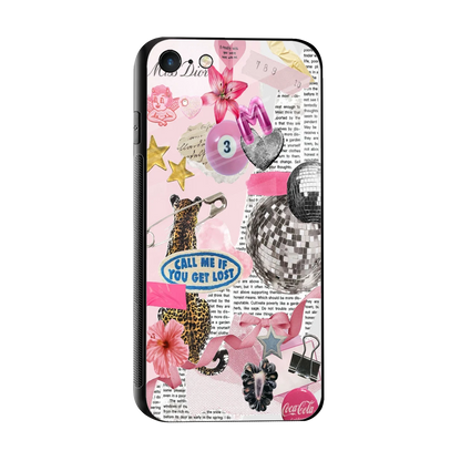 Lost Call sleek iphone 7 cover with tempered glass back and TPU edges