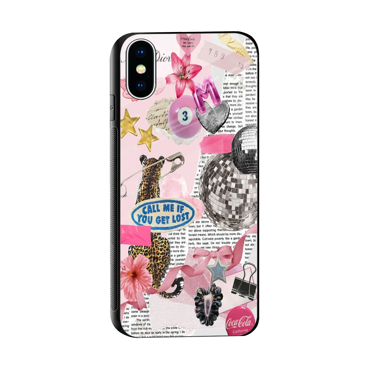 Lost Call sleek iphone x cover with tempered glass back and TPU edges