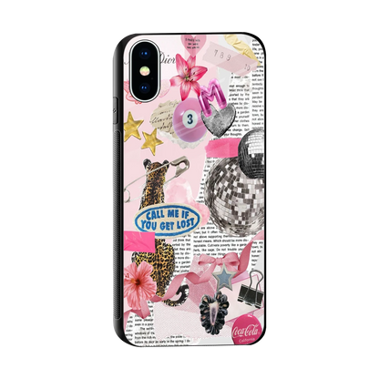 Lost Call sleek iphone x cover with tempered glass back and TPU edges