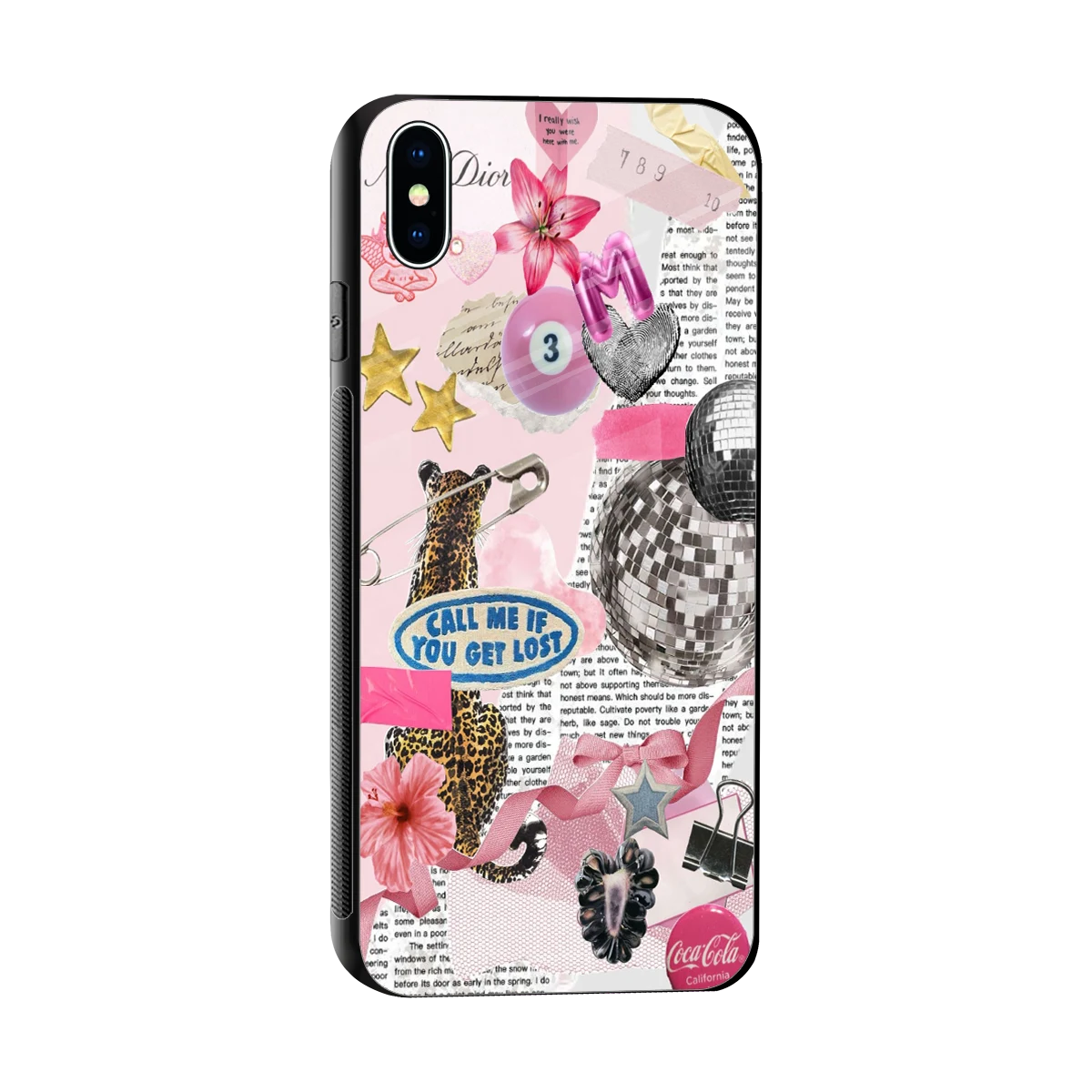 Lost Call sleek iphone xs max cover with tempered glass back and TPU edges