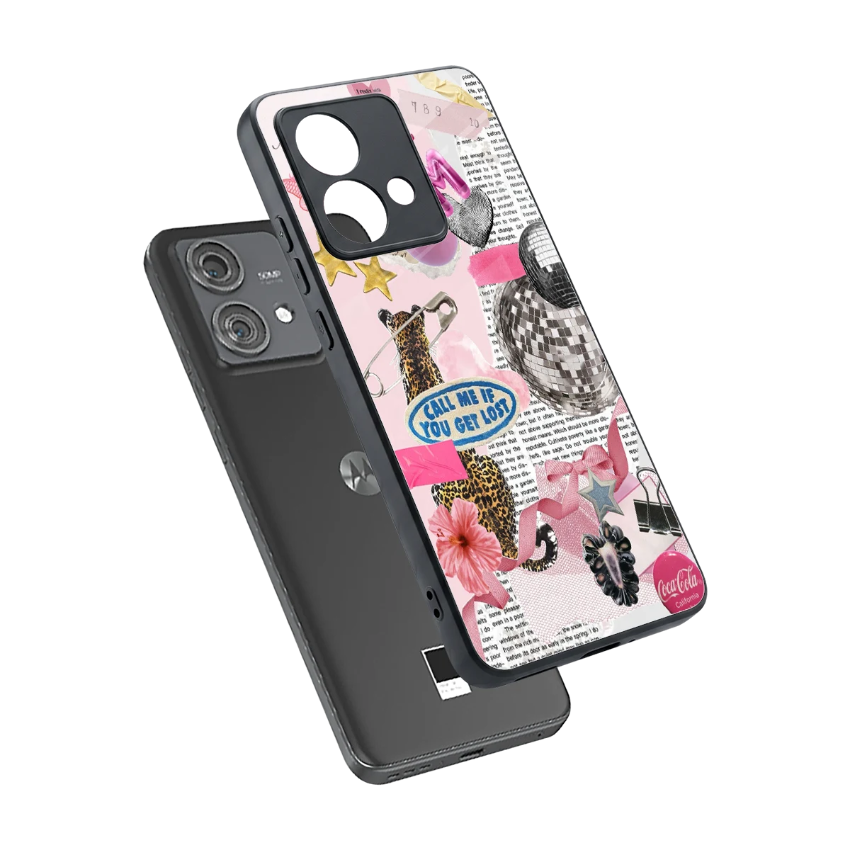 Lost Call sleek motorola edge 40 neo 5g cover with tempered glass back and TPU edges