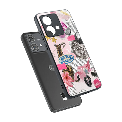 Lost Call sleek motorola edge 40 neo 5g cover with tempered glass back and TPU edges