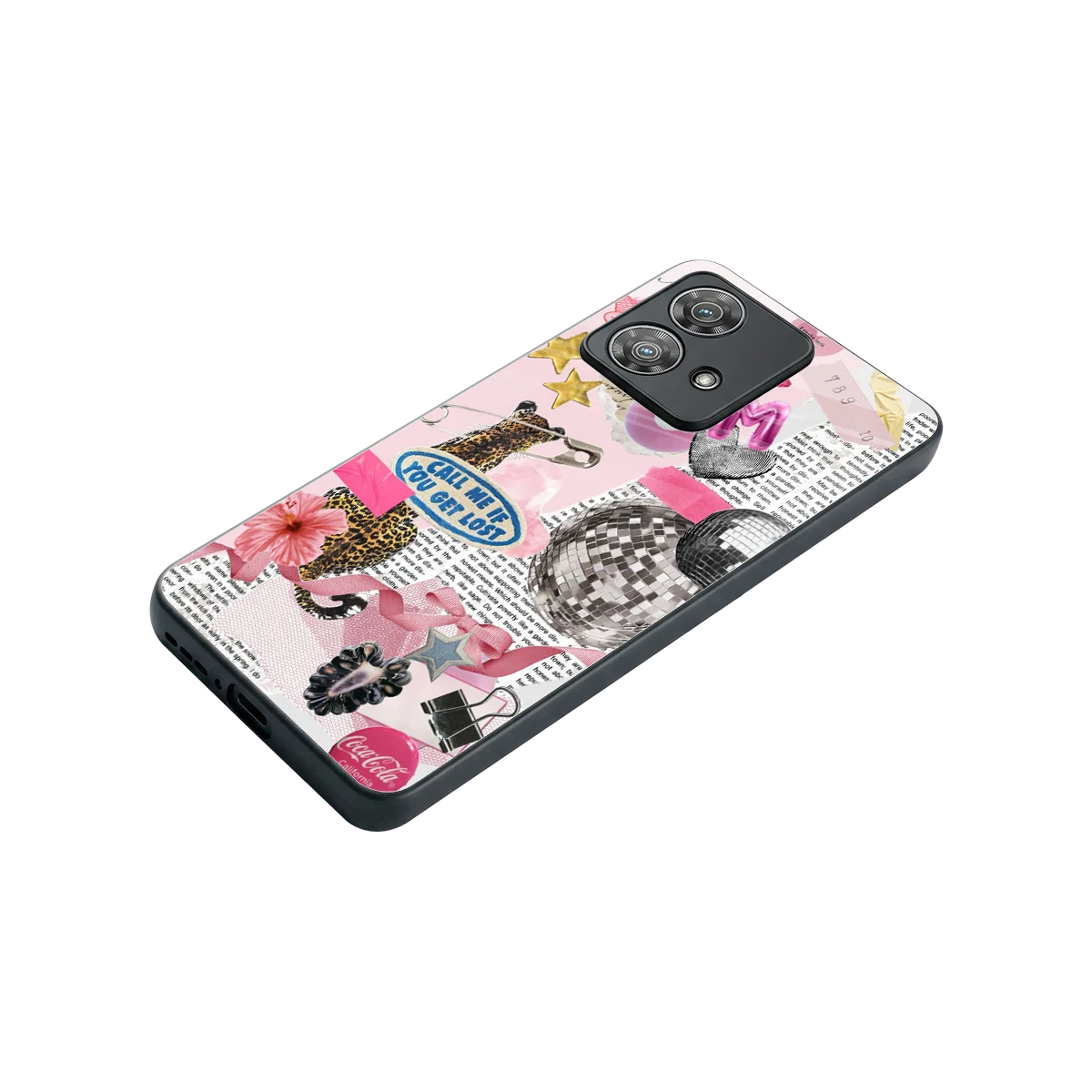 Lost Call stylish phone case for motorola edge 40 neo 5g | glossy glass and slim fit