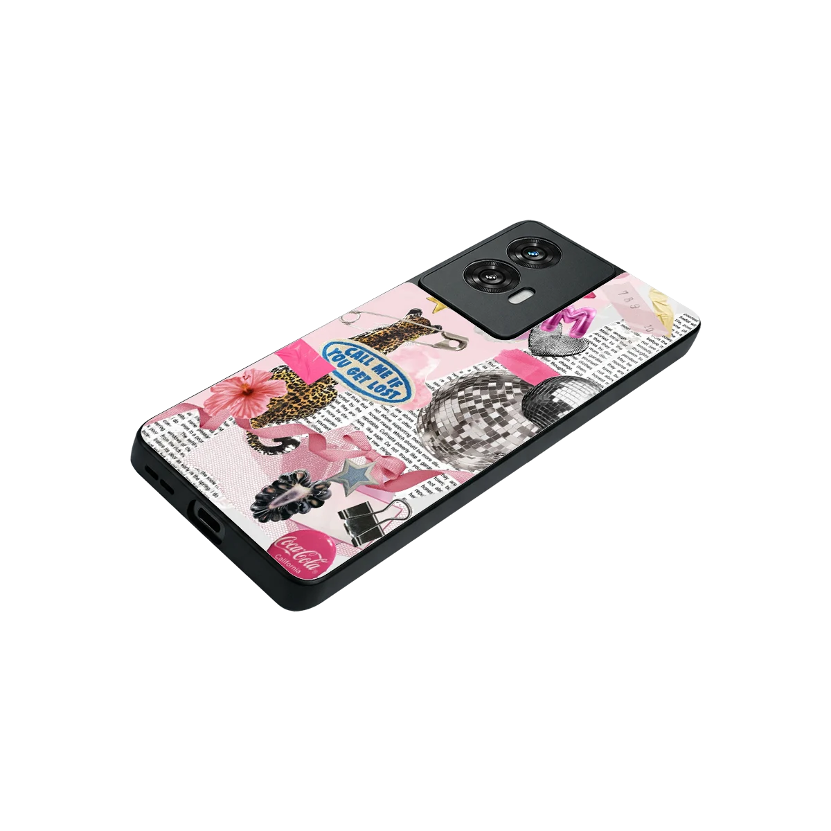 Lost Call stylish phone case for motorola edge 50 fusion | glossy glass and slim fit