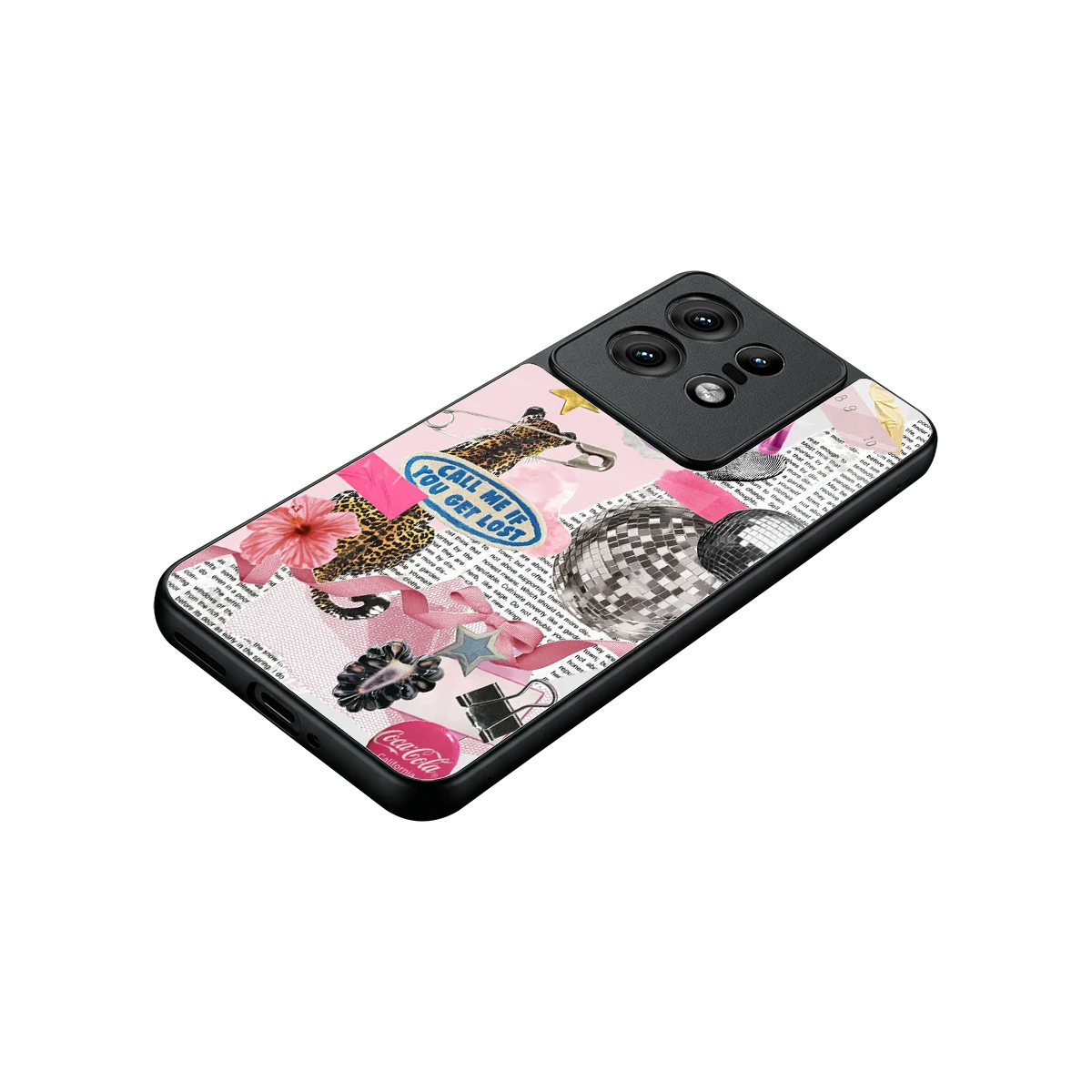 Lost Call stylish phone case for motorola edge 50 pro | glossy glass and slim fit