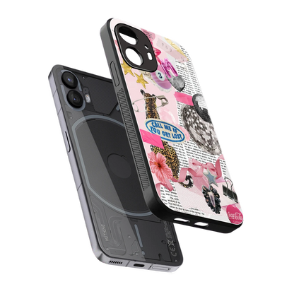 Lost Call sleek nothing phone 2 cover with tempered glass back and TPU edges