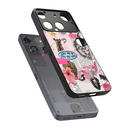 Lost Call sleek nothing phone 3 cover with tempered glass back and TPU edges