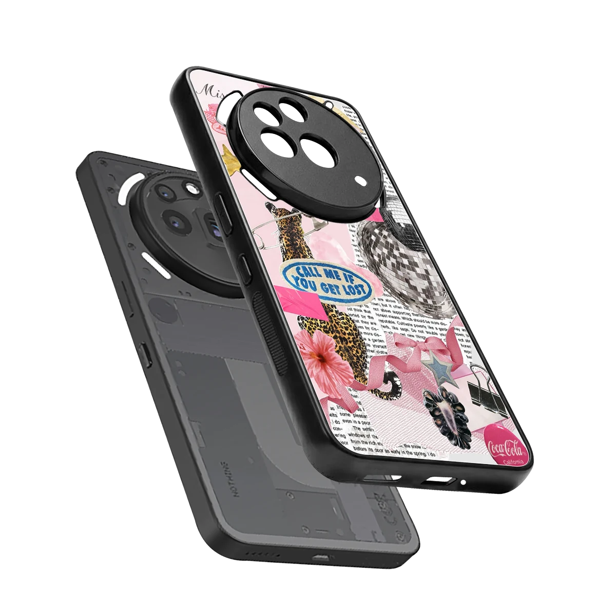 Lost Call sleek nothing phone 3a pro cover with tempered glass back and TPU edges
