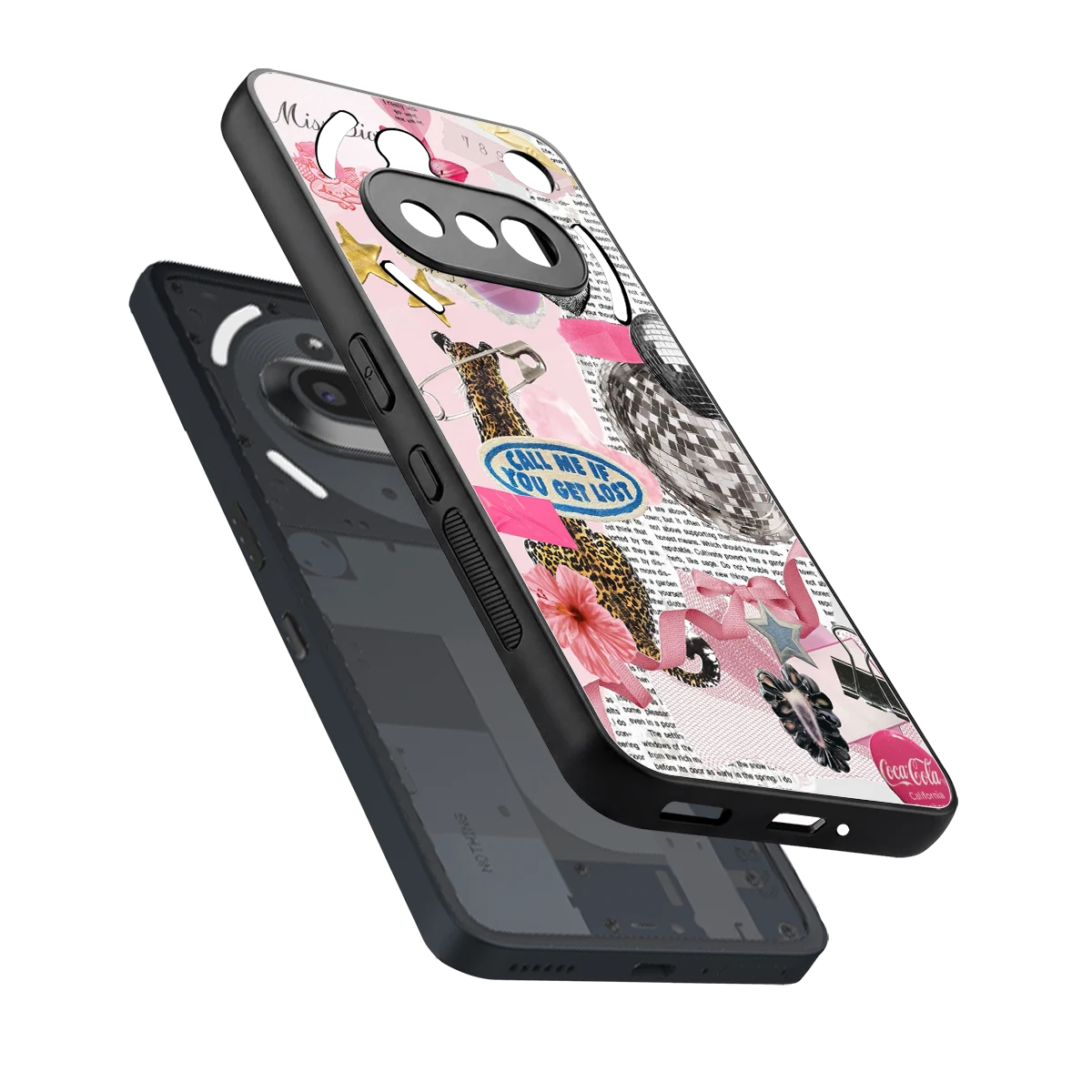 Lost Call sleek nothing phone 3a cover with tempered glass back and TPU edges