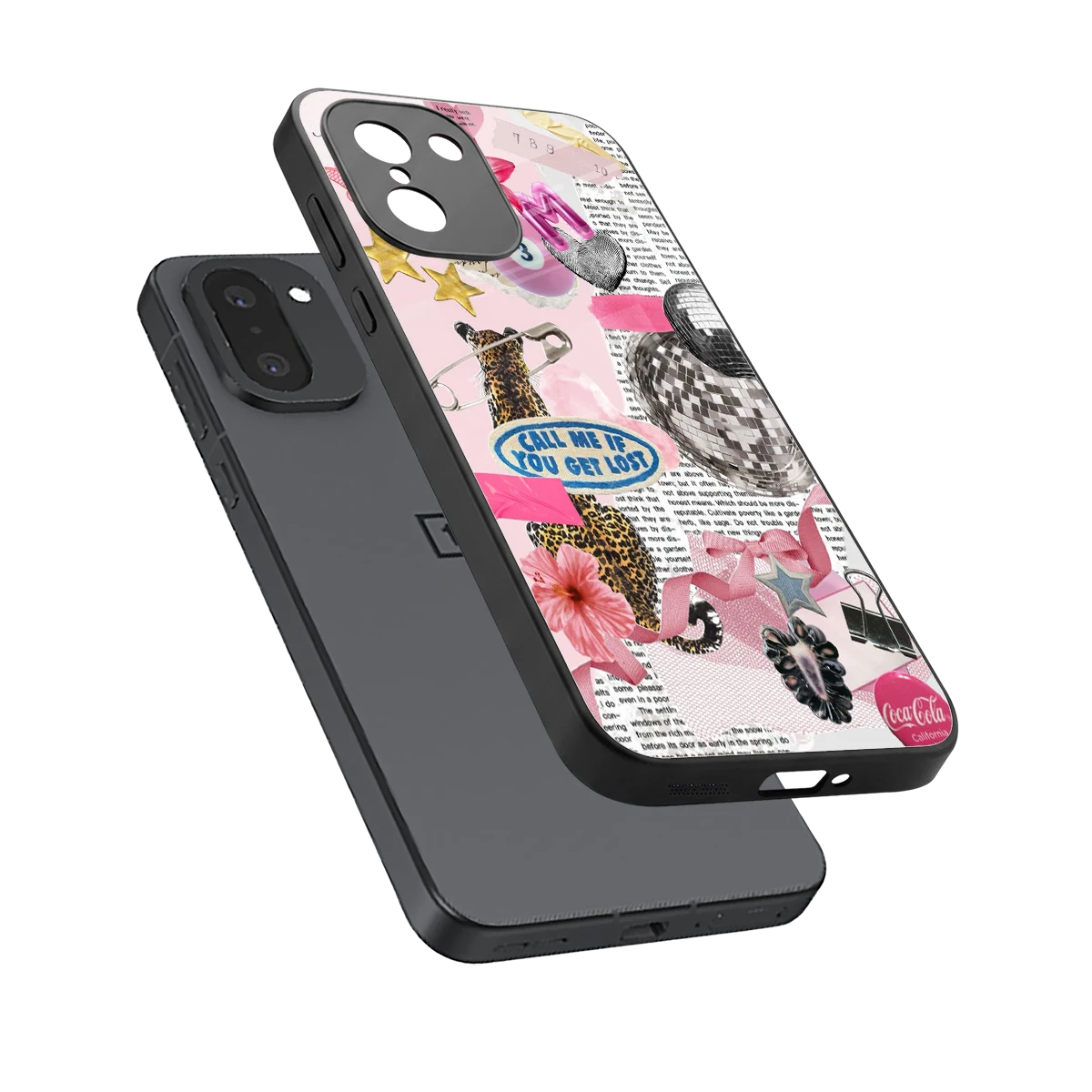 Lost Call sleek oneplus 15r cover with tempered glass back and TPU edges