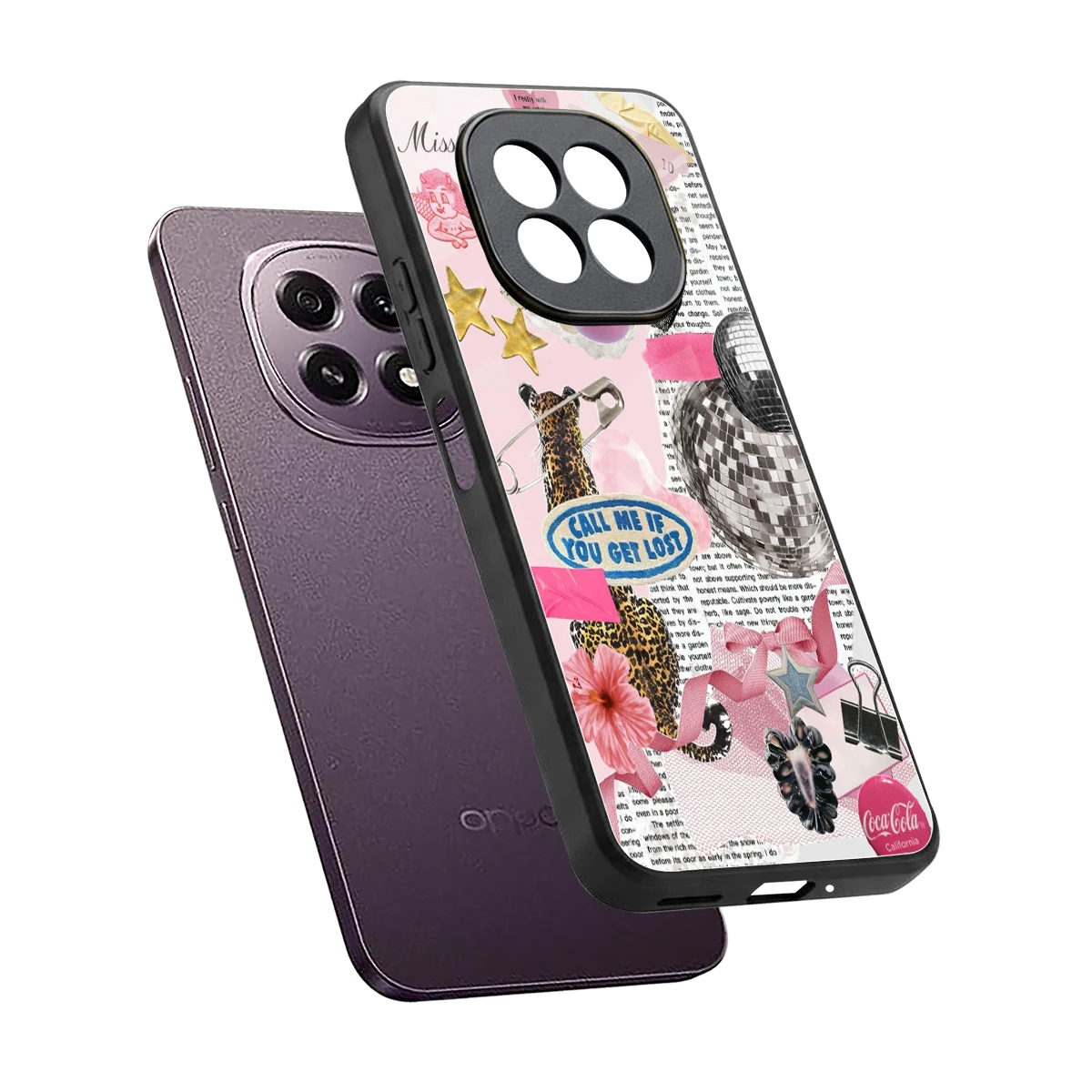 Lost Call sleek oppo f29 5g cover with tempered glass back and TPU edges