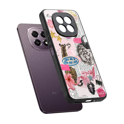 Lost Call sleek oppo f29 5g cover with tempered glass back and TPU edges