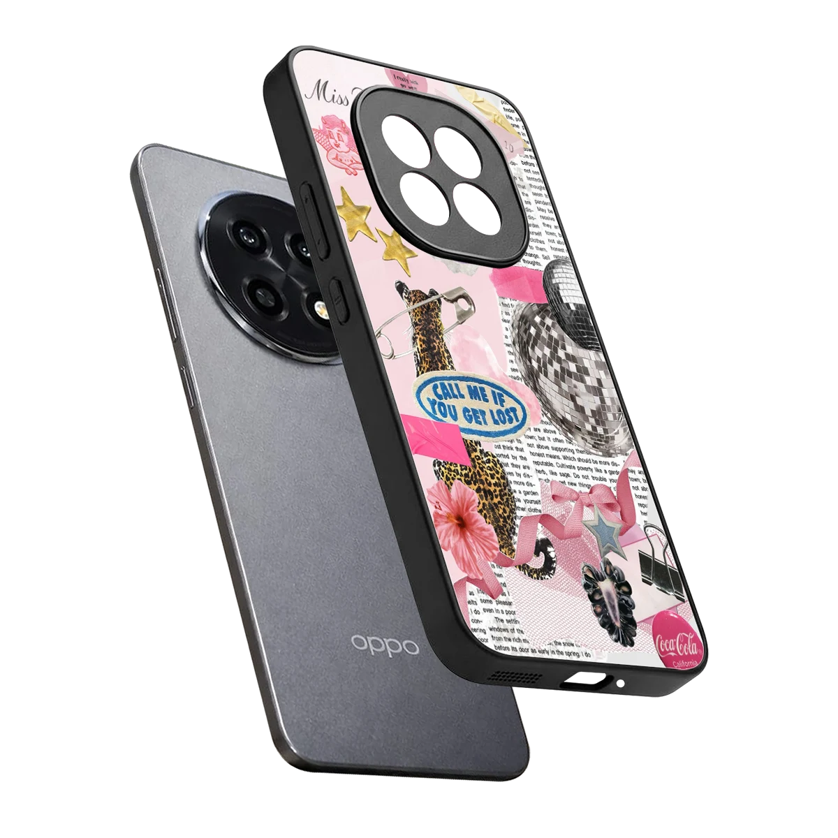 Lost Call sleek oppo f29 pro 5g cover with tempered glass back and TPU edges