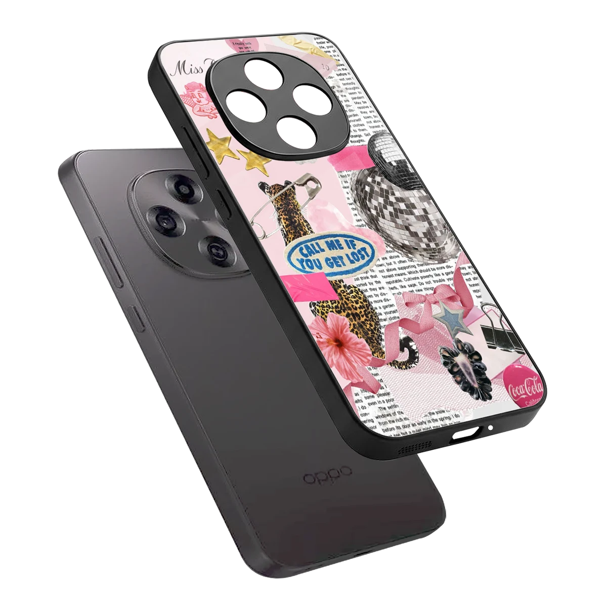 Lost Call sleek oppo f31 pro 5g cover with tempered glass back and TPU edges