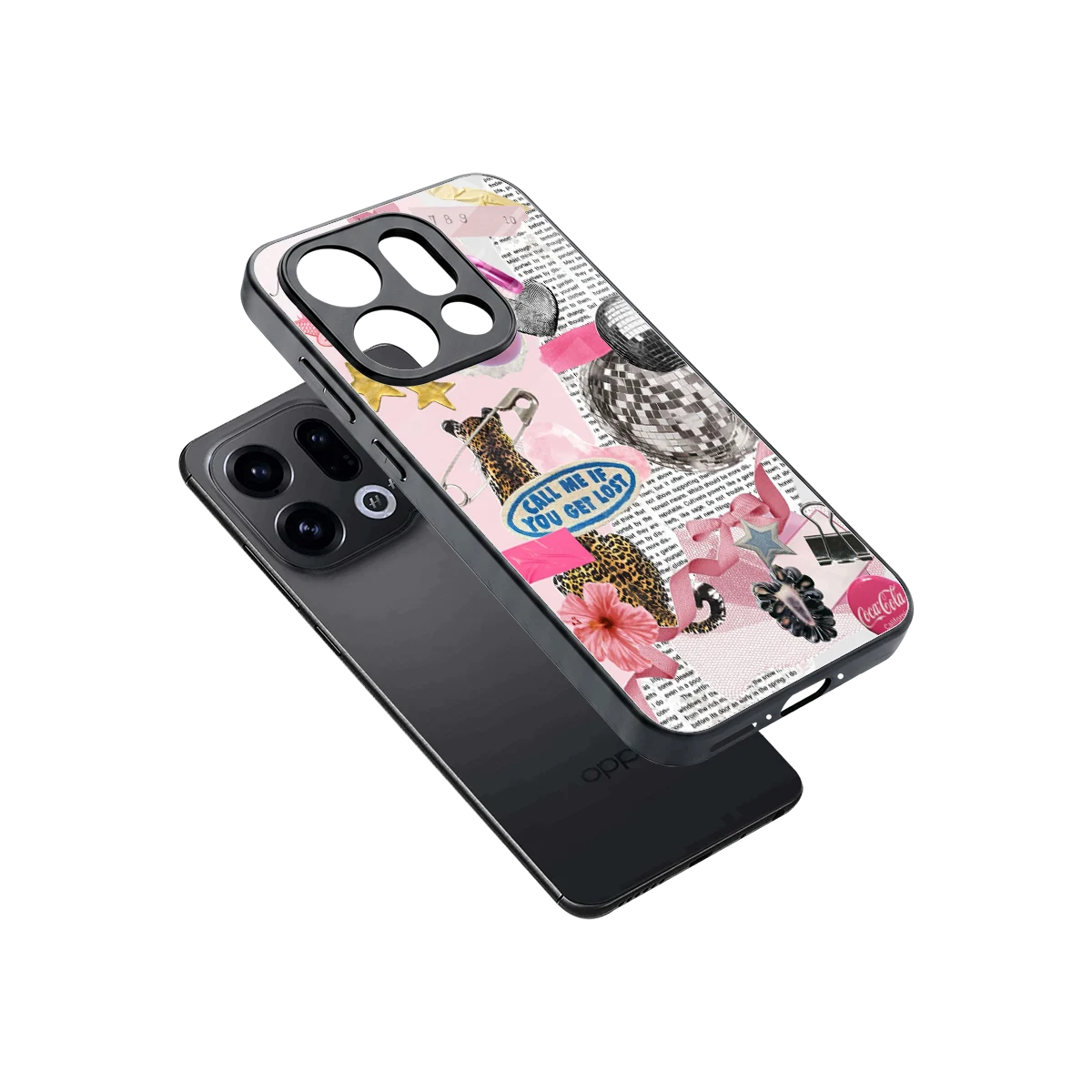Lost Call sleek oppo find x9 cover with tempered glass back and TPU edges