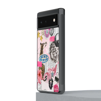 Lost Call stylish phone case for google pixel 6a | glossy glass and slim fit