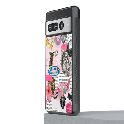 Lost Call stylish phone case for google pixel 7 pro | glossy glass and slim fit