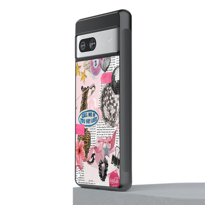 Lost Call stylish phone case for google pixel 7a | glossy glass and slim fit