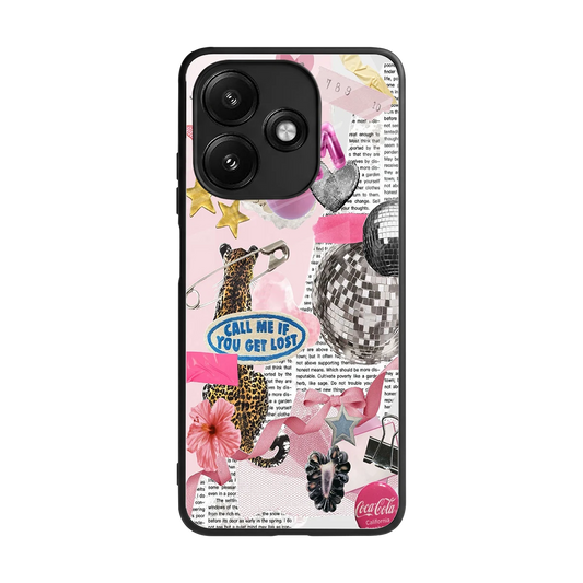 Lost Call back phone cover | glass case for redmi 12 5g