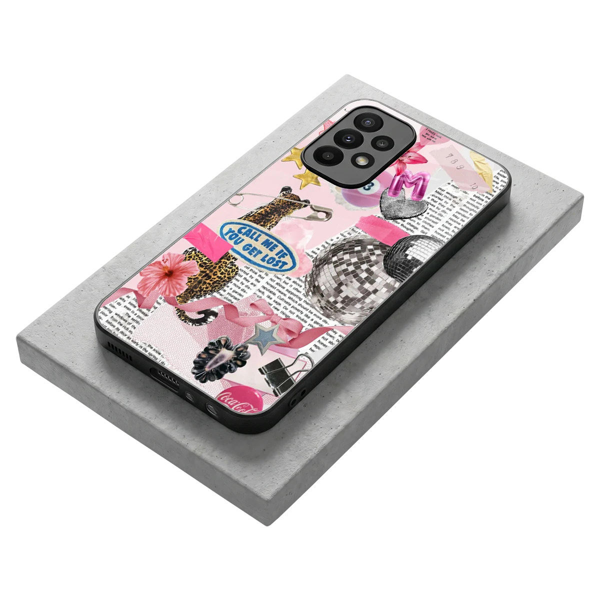 Lost Call stylish phone case for samsung galaxy a23 | glossy glass and slim fit