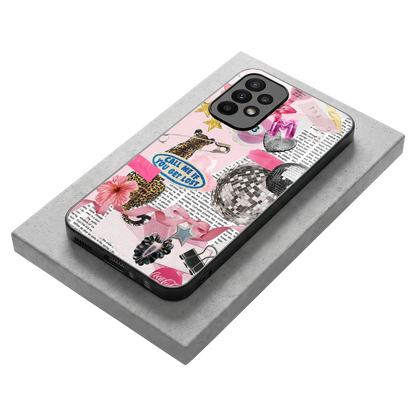 Lost Call stylish phone case for samsung galaxy a23 | glossy glass and slim fit