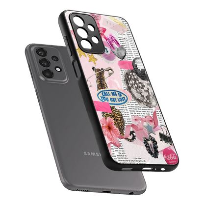 Lost Call sleek samsung galaxy a23 cover with tempered glass back and TPU edges
