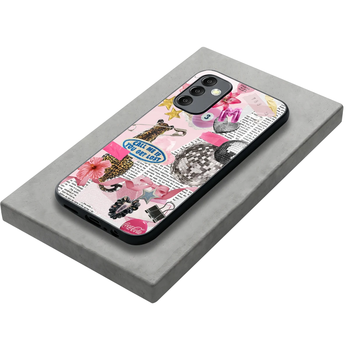 Lost Call stylish phone case for samsung galaxy m14 5g | glossy glass and slim fit