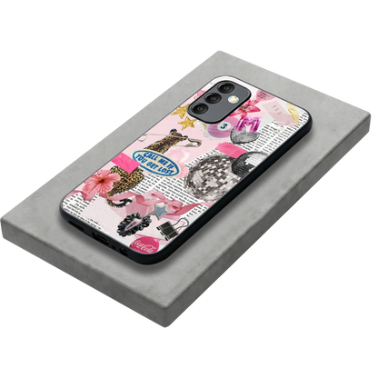 Lost Call stylish phone case for samsung galaxy m14 5g | glossy glass and slim fit