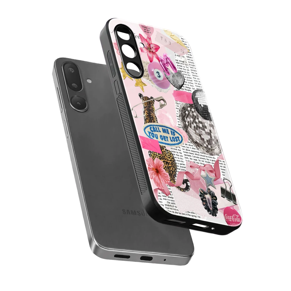Lost Call sleek samsung galaxy m36 5g cover with tempered glass back and TPU edges