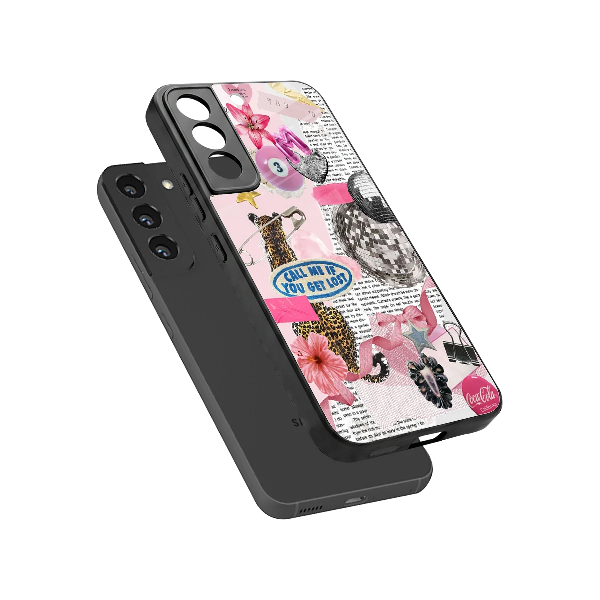 Lost Call sleek samsung galaxy s22 cover with tempered glass back and TPU edges