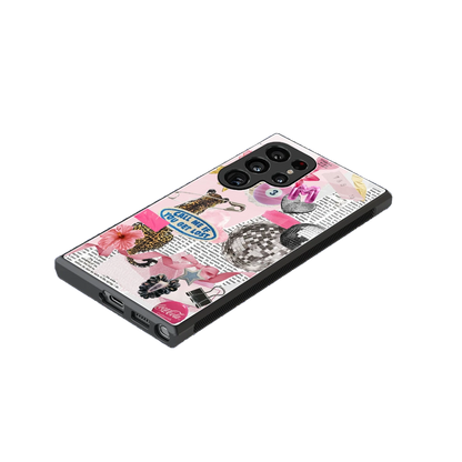 Lost Call stylish phone case for samsung galaxy s24 ultra | glossy glass and slim fit