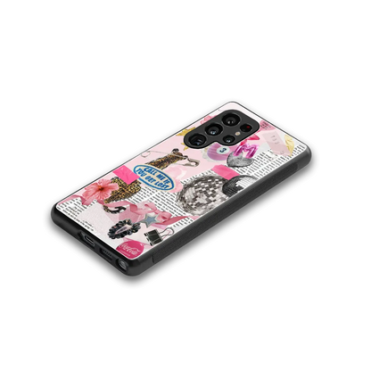 Lost Call stylish phone case for samsung galaxy s25 ultra | glossy glass and slim fit