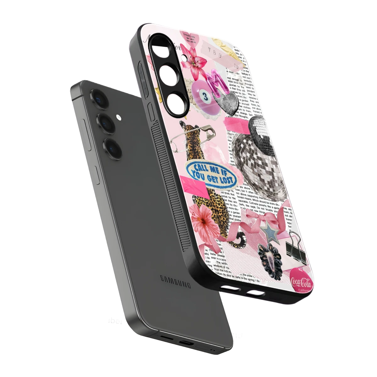 Lost Call sleek samsung galaxy s24 cover with tempered glass back and TPU edges
