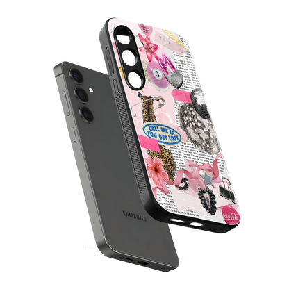 Lost Call sleek samsung galaxy s24 fe cover with tempered glass back and TPU edges