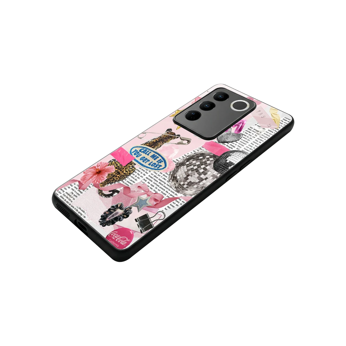 Lost Call stylish phone case for vivo v27 5g | glossy glass and slim fit