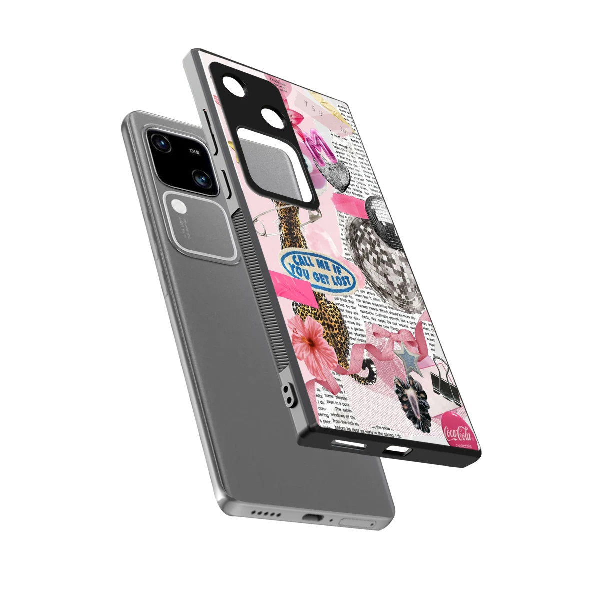 Lost Call sleek vivo v30 cover with tempered glass back and TPU edges