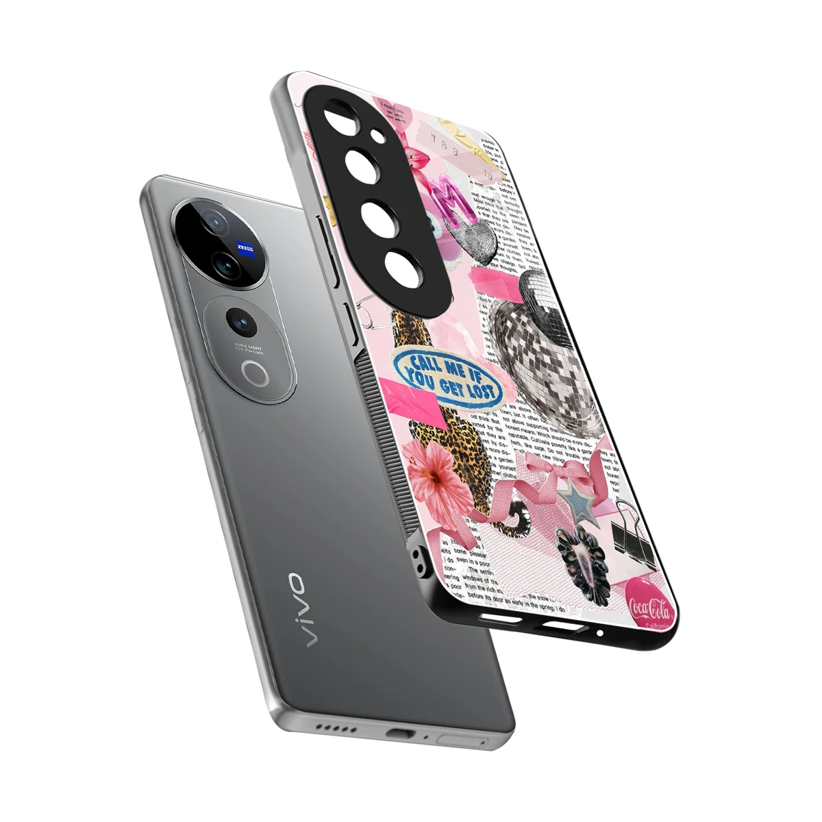 Lost Call sleek vivo v40 pro cover with tempered glass back and TPU edges